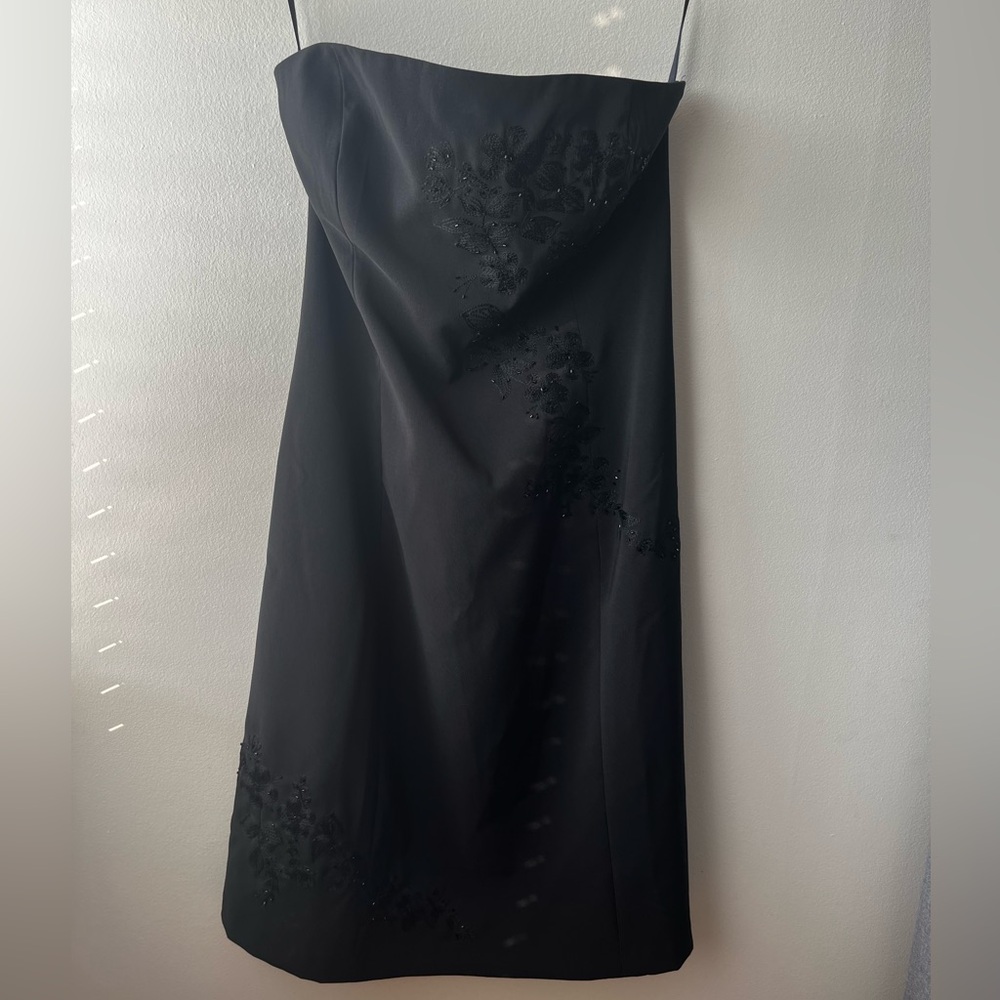 Vintage Suzy Shier Embroidered Strapless Mini Dress